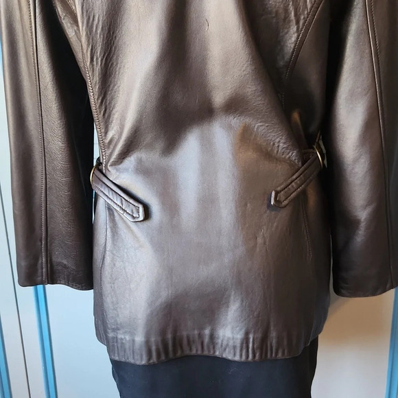 Knoles & Carter Dark Brown Leather Jacket - Picture 11 of 15